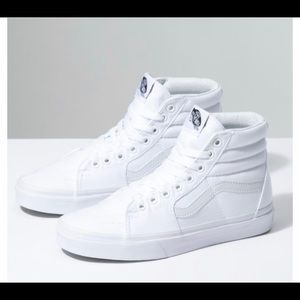 Vans sk8-highs white canvas